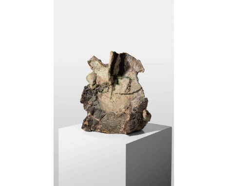  EWEN HENDERSON (BRITISH 1934-2000) BUTTRESSED FORM mixed laminated clays 33cm high (13in high) Paul Rice, 2005;Collection of