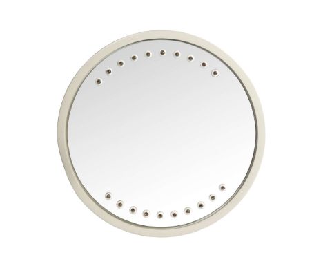  GINO SARFATTI (ITALIAN 1912-1985) FOR ARTELUCE MIRROR / WALL LIGHT, DESIGNED 1971 model 51/b, lacquered aluminium, glass and