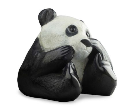  LAURENCE BRODERICK (BRITISH 1935 - 2024) PANDA CUB signed, titled and numbered 3/10, bronze 29 ½cm high, 29cm wide (11 5/8in