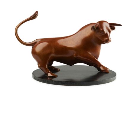  LAURENCE BRODERICK (BRITISH 1935 - 2024) BULL MAQUETTE III  (FOR BIRMINGHAM BULL RING), 2003 signed, titled, dated and numbe