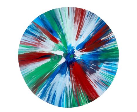  DAMIEN HIRST (BRITISH 1965- ) SPIN PAINTING, 2009 printed signature verso, acrylic on paper with Artist's blindstamp 52.5cm 