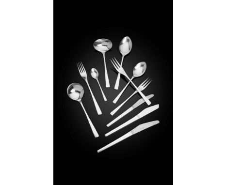  DAVID MELLOR C.B.E. F.C.S.D. R.D.I. (BRITISH 1930-2009) RARE 'EMBASSY' CUTLERY SET, 1971/2 115 pieces, a dozen 9-piece setti