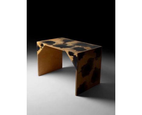  SIR HOWARD HODGKIN C.H., C.B.E. (BRITISH 1932-2017) FOR ARAM DESIGNS LTD. 'LIBERTY ROOM' TABLE, 1984 hand-painted Finnish bi