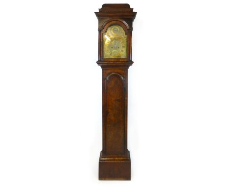 A walnut long case clock, mid 18th century and later, the brass 12 inch dial inscribed 'John Pepys, London' with subsidiary s