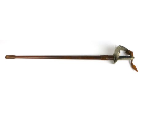 A 1897 pattern King George V infantry officers sword, with pierced bowl hilt, marked Hill, Norfolk Street, Sheffield with sta