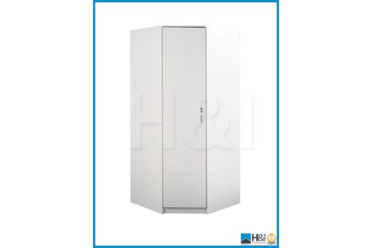 New In Box Peru 1door Corner Wardrobe White 180 X 80 X 80cm Rrp