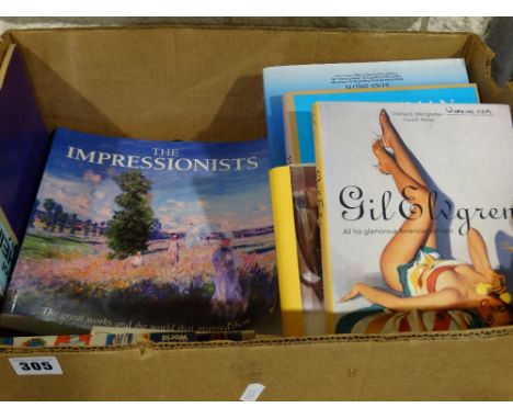 A Box Of Mixed Books Relating Mainly To Art