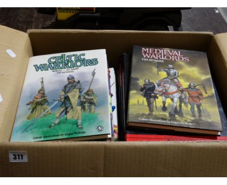 A Box Of Mixed Books, Mainly Military And Art Related