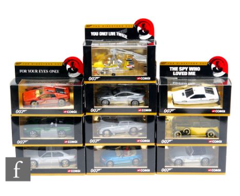 A collection of Corgi James Bond 007 The Directors Cut diecast model cars, to include CC04602 You Only Live Twice Gyrocopter,