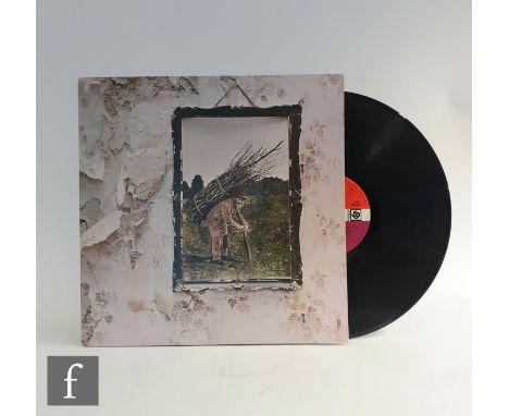 Led Zeppelin - IV (Four Symbols) LP, Atlantic 2401 012, first pressing, first labels, red and maroon labels, Pecko Duck and P