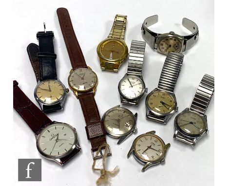 Ten assorted gentleman's wrist watches to include Buren, Rado and other examples, A/F. (10) 