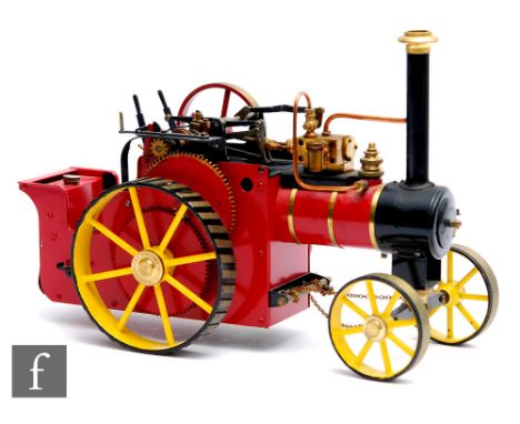 A 5/8 inch scale live steam working model, built from a kit by D R Mercer, Mercer Type 1, with 2 1/2 inch spoked flywheel, pa