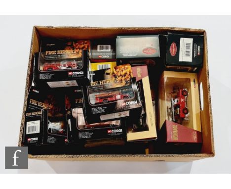 Eighteen assorted Corgi diecast models, to include Vintage Glory of Steam, Collection Heritage, Nine Double Nine, Fire Heroes