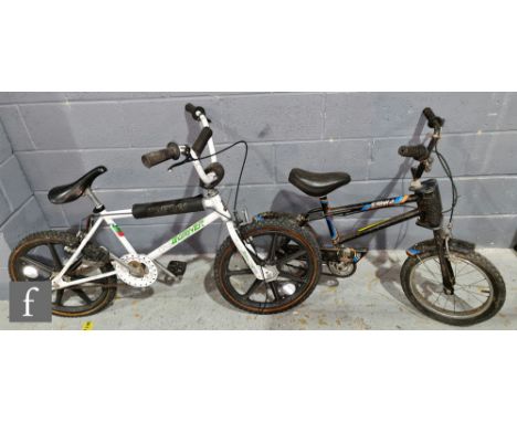 Two vintage 1980s bicycles comprising a Rayleigh Mag Burner and a Rayleigh Strika, both A/F. 