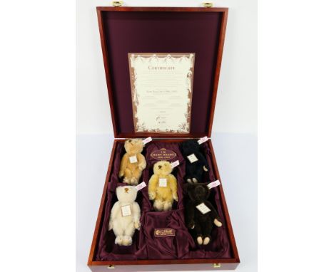 Steiff - A limited edition boxed 1989-1993 Baby Bear Steiff set - The #654497 bears have white buttoned Steiff label on left 