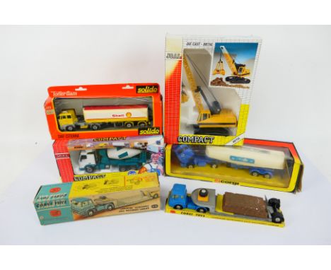 Corgi - Solido - 5 x boxed models including Bedford Carrimore # 1131, Ford tanker in Aral livery # 1169 and DAF tanker in She