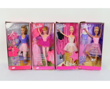 Mattel - Barbie - 4 x boxed Barbie dolls, Ballet Star # 29195, Ballet # 56990, Ballet Lessons # 26774 and Ballet Star # 53930