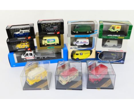 Minichamps - City - Brumm - Solido - 14 x boxed vans including Volkswagen delivery van in green # 052202, Citroen Relay Recov