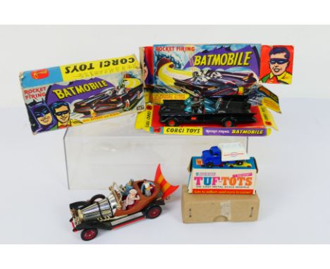 Corgi - Lone Star - 3 x models, a boxed Batmobile # 267, an unboxed Chitty Chitty Bang Bang # 266 and a boxed Tuf-Tots Esso t