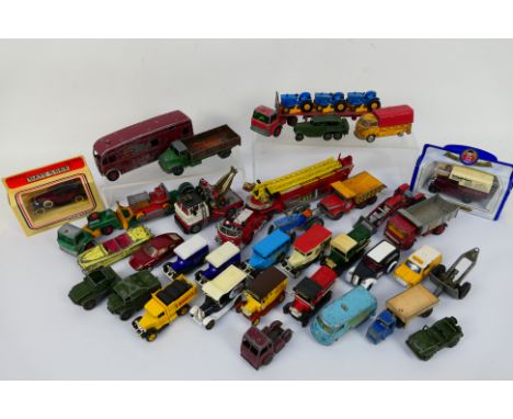 Dinky - Corgi - Matchbox - A collection of vehicles including VW Toblerone van # 441, Morris reconnaissance car # 152b, Masse