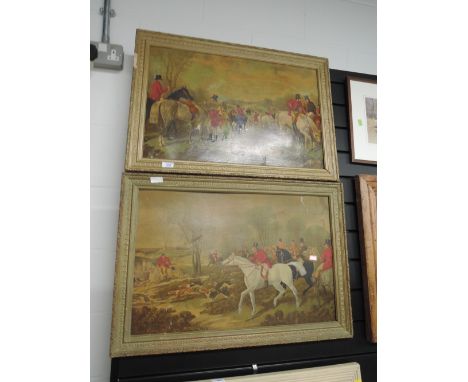 Two vintage prints fox hunting related