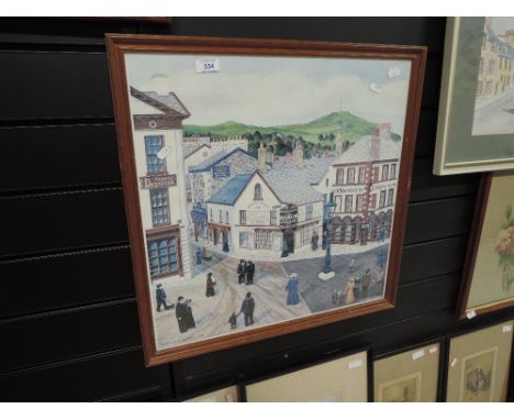 A vintage print of Ulverston market