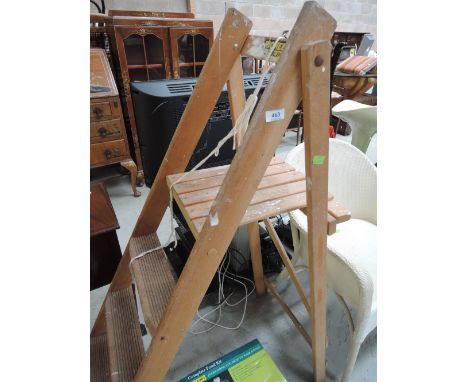 A set of vintage step ladders
