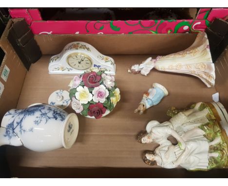 A mixed collection of ceramic items to include Coalport Lady figure Midsummer's Dream, Aynsley floral posies, Aynsley Cottage