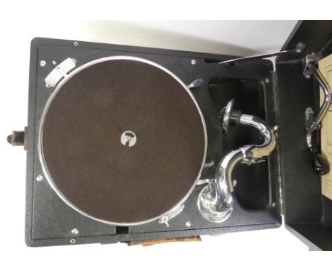 His Master's Voice portable Gramophone, model 102.