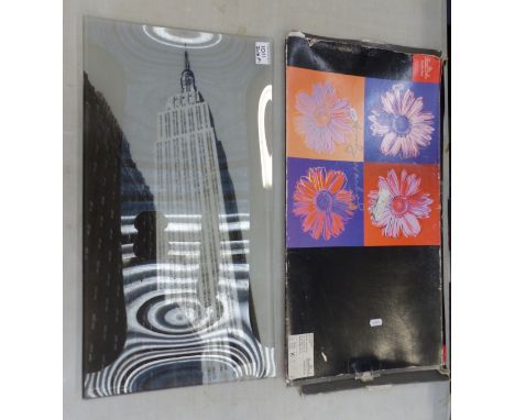 Andy Warhol for Rosenthal Studio-Line: Empire State Building glass centrepiece plate 59.5cm x 31.5cm, with original box.