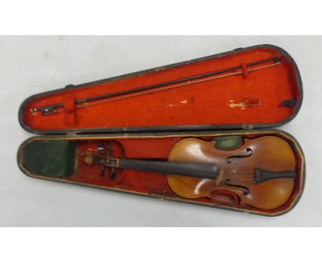 19th Century Violin, a copy of the original Stradivarius. Internal label reads 'antonius stradivarius cremonensis faciebat an