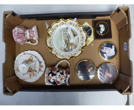 Collection of ceramics to include Mason's 'Mandalay' jug, 'Fruit Basket' jug, Coalport wall plate 'Winter' by W.J. Shayer lim