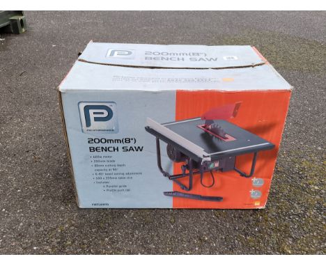 A Performance 200mm electric 600w bench saw.