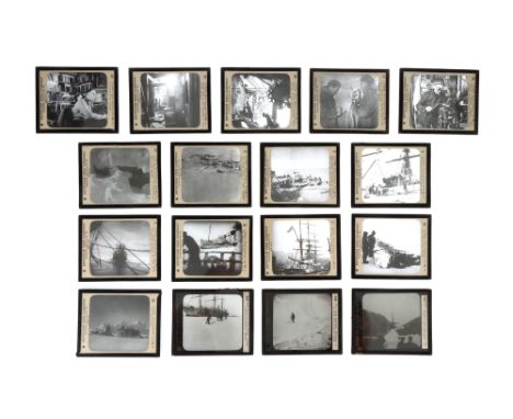 Antarctic Exploration Lantern Slides,a series of Keystone View Company polar expedition glass lantern slides c.1930, 14 recor