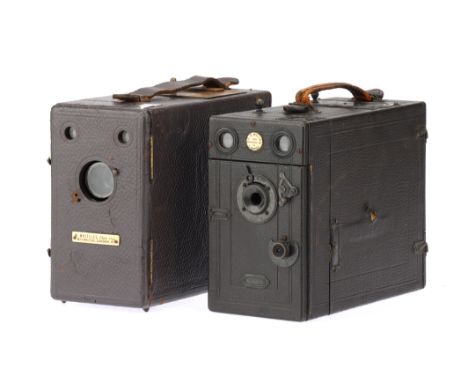 A Houghton Ensign Klito No. 2 Quarter Plate Detective Magazine Box Camerawith a Beck Single Achromat lens, shutter working, b