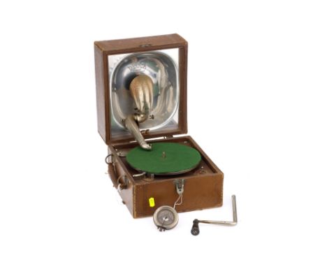 A Decca Junior Record Player,complete with The "Crescendo' Junior sound box, untested (AF)