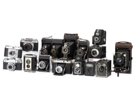 A Mixed Selection of Camerasincluding Zeiss Ikon Contaflex II and Prima SLR cameras and an Ihagee Exa I SLR Camera with a Mey