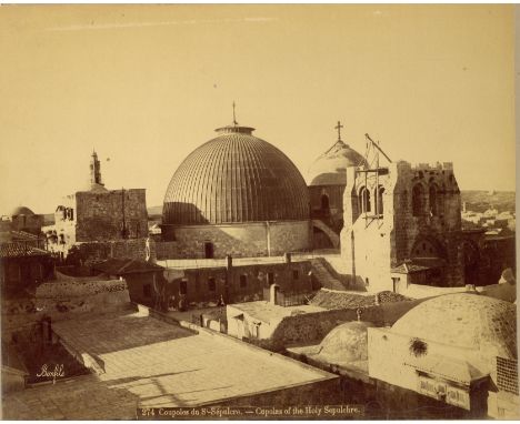 FELIX BONFILS (1831-1885), The Church of the Holy Sepulchre, Jerusalemlarge albumen print, c.1880, signed and titled in the n