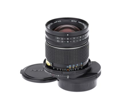 An Asahi Pentax 6x7 Shift f/4.5 75mm Lens,black, seria no. 8439348, body, VG, elements, VG, some very light internal haze