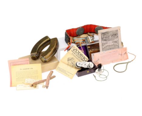 Quack Medicine, Electric Belt etc.,Dr Horne's Elecric Belt, American, c.1900, battery powered belt in original card case (cas