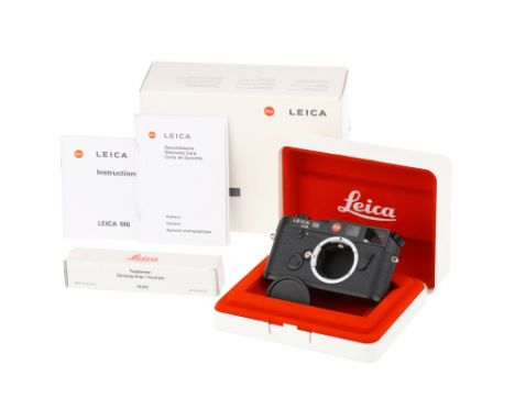 A Leica M6 Rangefinder Camera Body, black, serial no. 2295095, body, G-VG, shutter working, slight ding to top plate near win