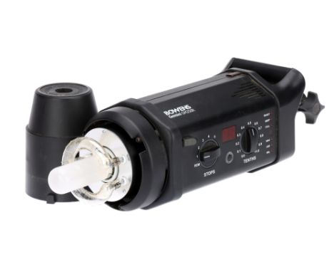 A Bowens Gemini Studio Flash Head,black, GM250 R, with tripod mounting bracket &amp; bulb cover,