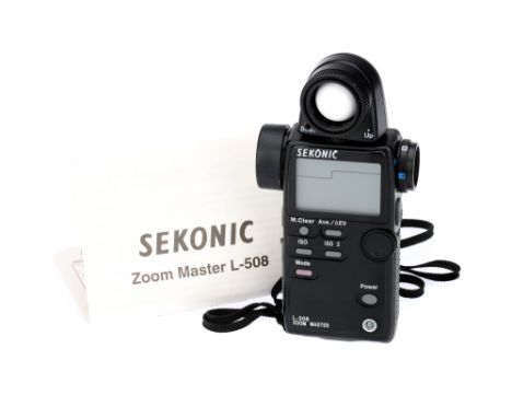 A Sekonic Zoom Master L-508 Digital Light Meter,body, F-VG, corrosion to battery terminals, currently will not power up