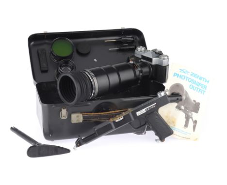 A Zenith Photo Sniper 35mm Camera &amp; Lens Outfit,to include a Zenit-ES 35mm SLR camera, body G-VG, shutter working, also w