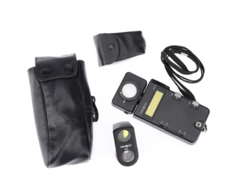 A Minolta Flash Meter III Photographic Light Meter,black, working at time of auction, with spot meter attachment,