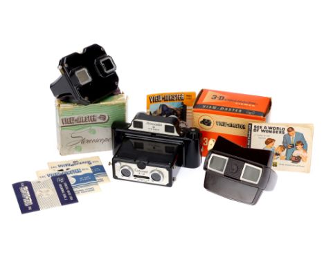 A Coronet 3D Stereoscopic Camera,together with a Viewmatser viewer, in box, together with another viewer, also in box,