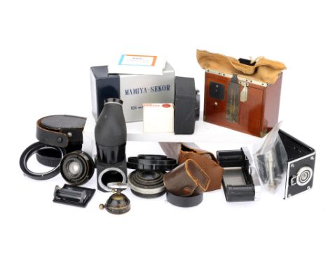 A Small Selection of Camera Accessories,including Newman &amp; Guardia changing box, Novoflex reflex housing and more (a lot)