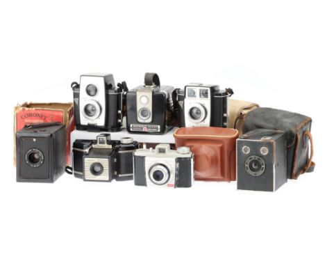 A Mixed Selection of Cameras,to include a Coronet Flashmaster, a Kodak Brownie Twin 20, a Kodak Bantam Colorsnap Camera, a Ko