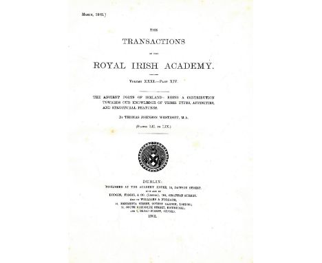 Archaeology: Westropp (Thos. Johnson) R.I.A. - The Ancient Forts of Ireland, lg. 4to D. 1902, illus.; Mahr (Prof. A.) Ancient