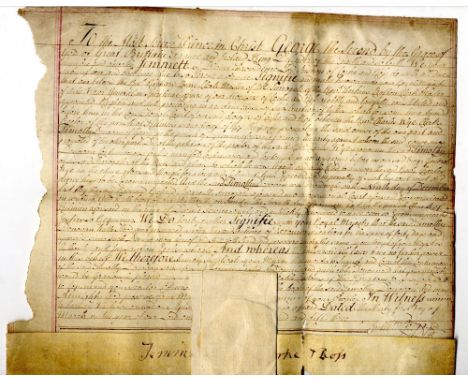 Excommunication & Imprisonment
Punished for Failure to pay Tithes, 1753

Co. Cork: A large deed on vellum, dated 31 March 175